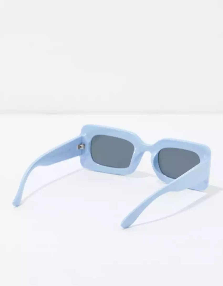 Lunettes de Soleil American Eagle AEO Light Blue Rectangle Bleu Clair Femme | LZC-32874827